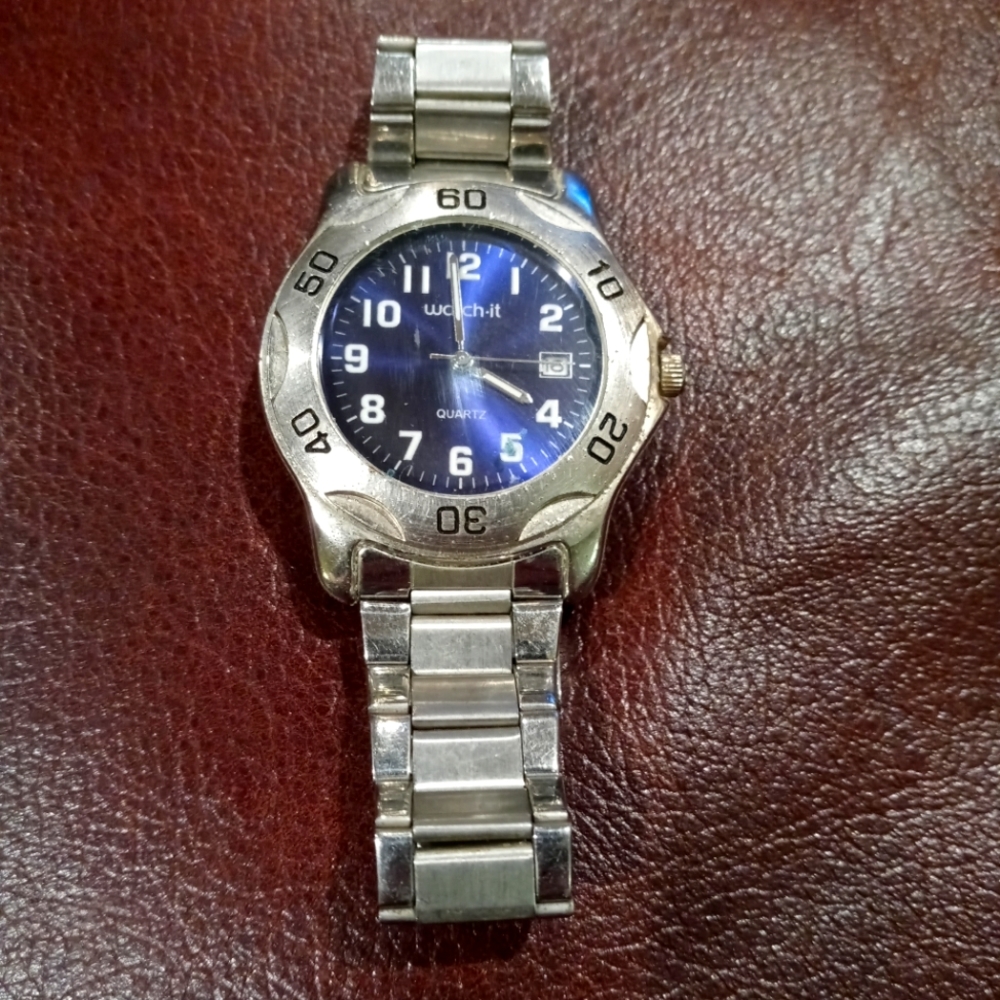 Vintage Watch-It Blue Face Watch